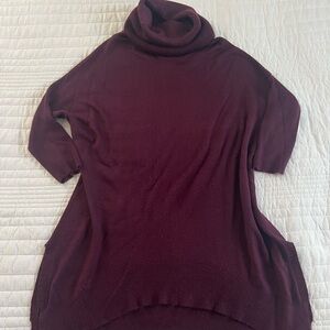 Sweet Romeo Deep Burgundy Tunic Sweater